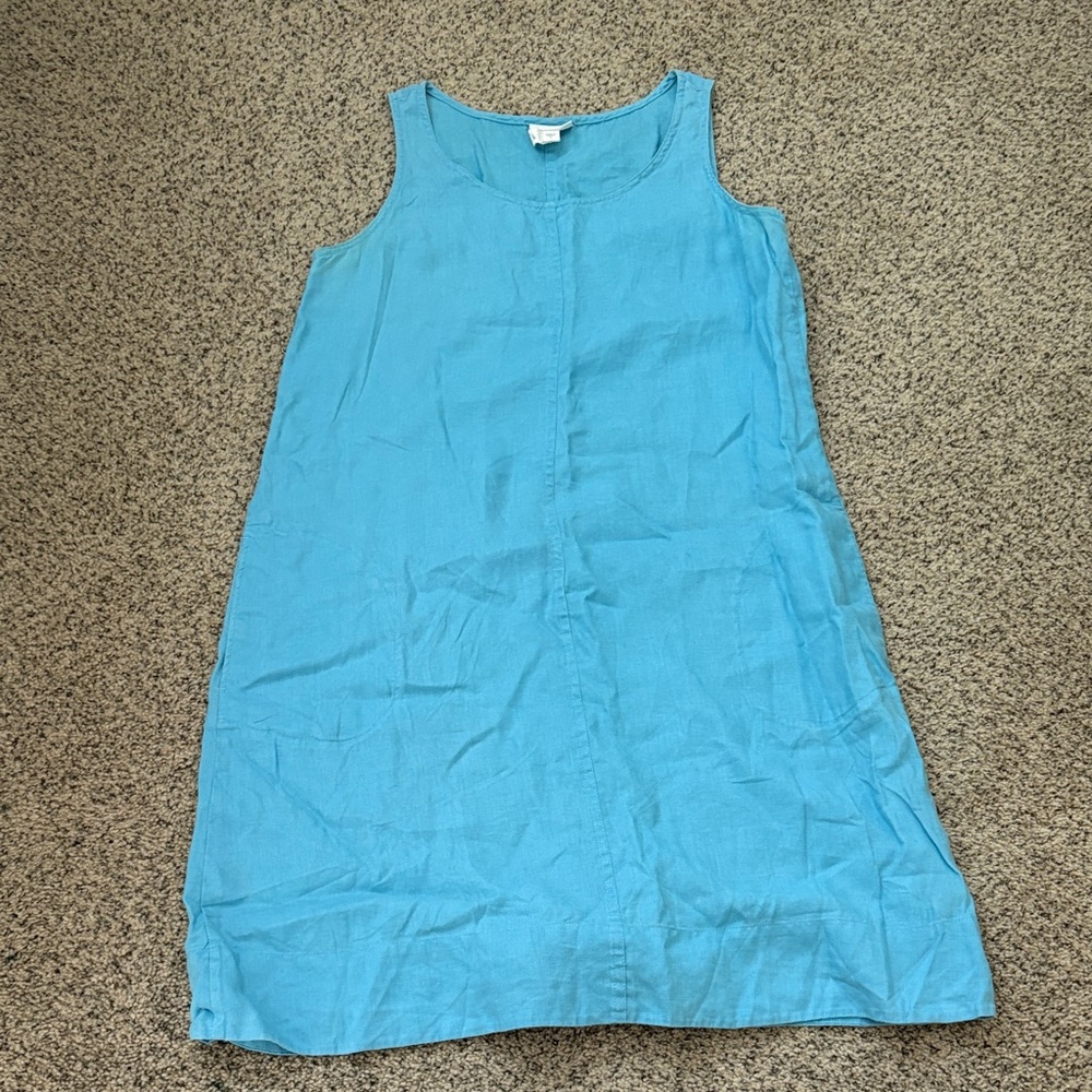J. Jill Light Blue Linen Dress